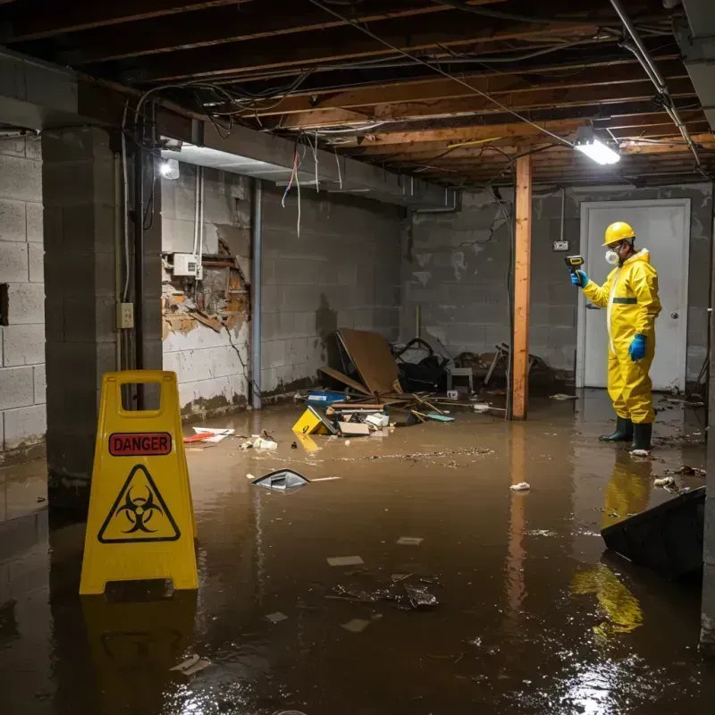 Flooded Basement Electrical Hazard in Palmyra, ME Property